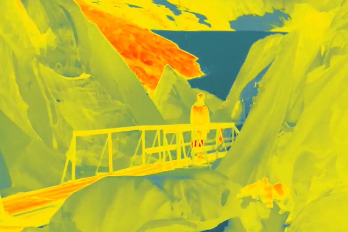 Temperature change of a glacier