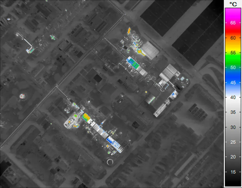 Aerial thermography with infrared camera