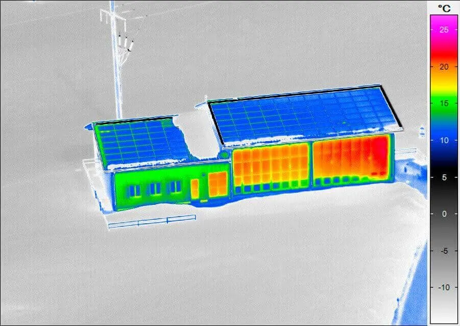 Aerial thermography with infrared camera