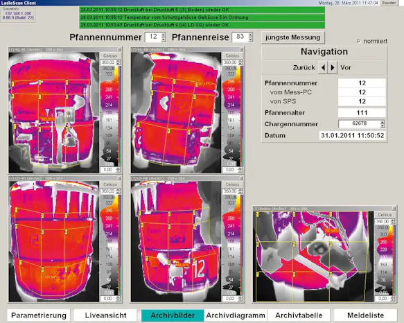 Ladle hot spot detection with thermal imaging LHSD
