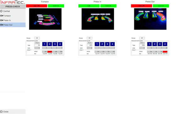 Software screenshot PRESS-CHECK with error