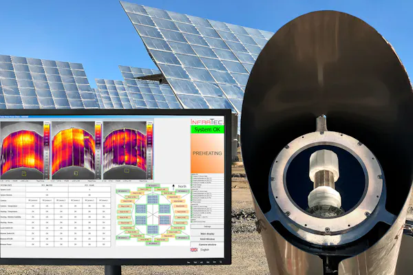 remote monitoring of solar power tower with infrared cameras