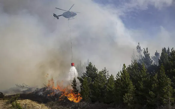 InfraTec & Highland Helicopters - Aerial Fire Mapping ©Highland Helicopters Dunedin, New Zealand