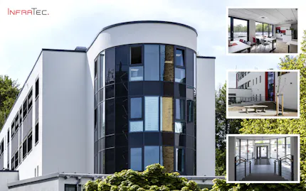 New InfraTec building with inside und outside views