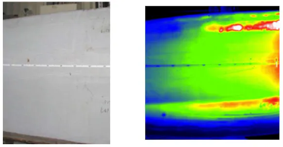 Damage at a wind turbine detected with thermography