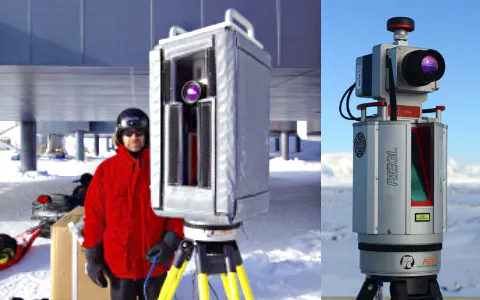 VarioCAM® HD mounted on top of the RIEGL LIDAR.