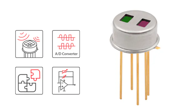 The digital compensated 2-channel detector in the TO39 housing: LID-2322