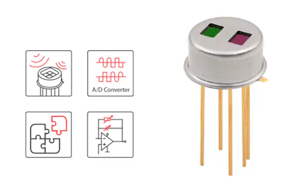 The digital compensated 2-channel detector in the TO39 housing: LID-2322