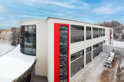 Exterior facade of the new InfraTec building