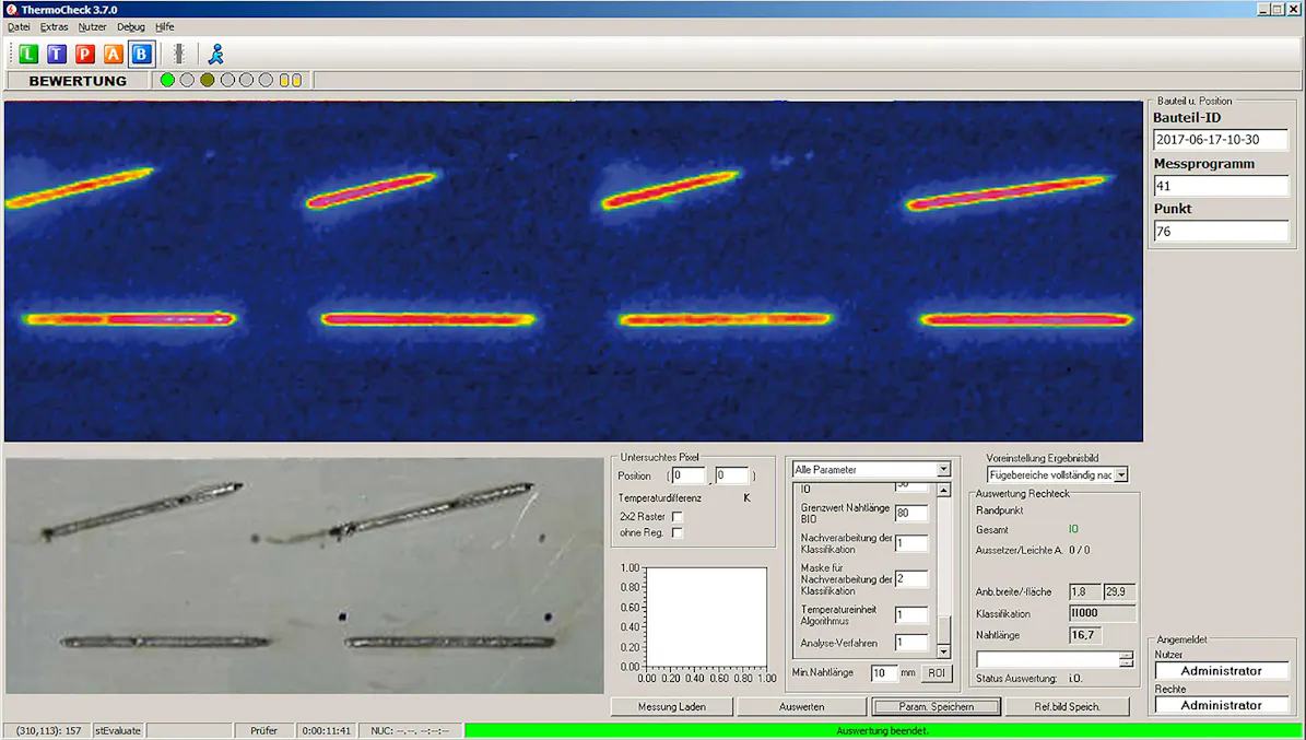 InfraTec | Inspection of laser weld seams with automatic evaluation