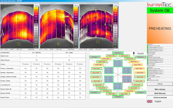 Solar Power Tower Check - Software Master Main Display