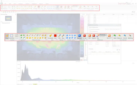 InfraTec Thermography Software IRBIS 3 – Menu bar