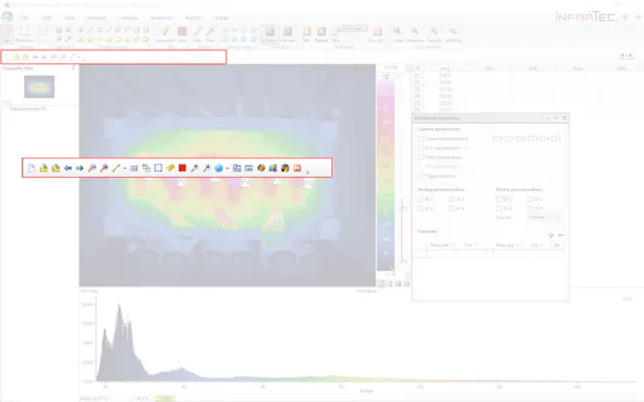 InfraTec Thermography Software IRBIS 3 – Quick Access Bar