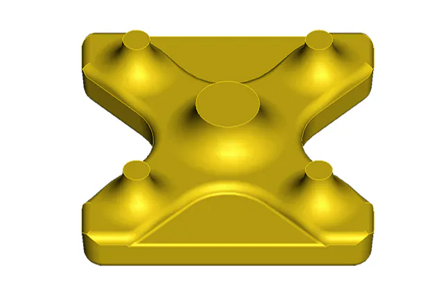 Draft of an injection moulded carrier before the production of the second 400 samples