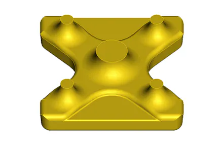 Draft of an injection moulded carrier before the production of the second 400 samples