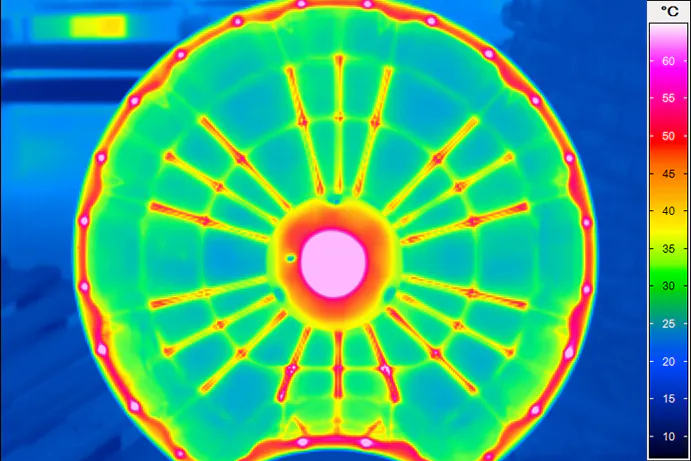 Review of the cooling profile of a plastic moulding