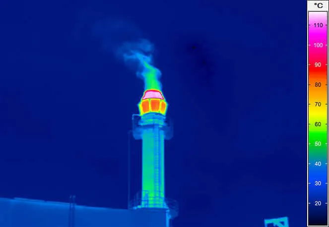 Chimney of an industrial stack