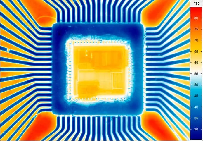 thermal imaging of a processor