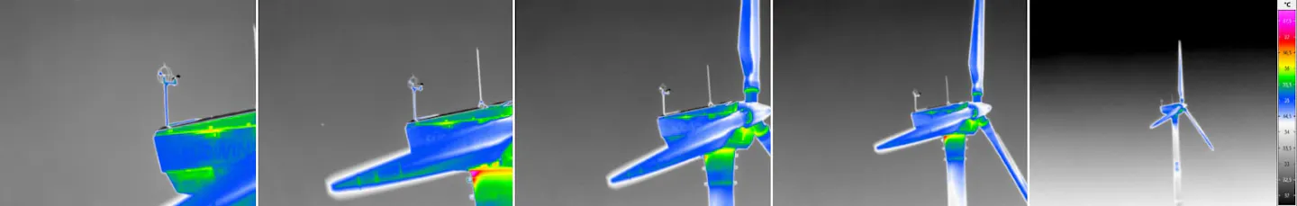 Infrared image of a wind turbine