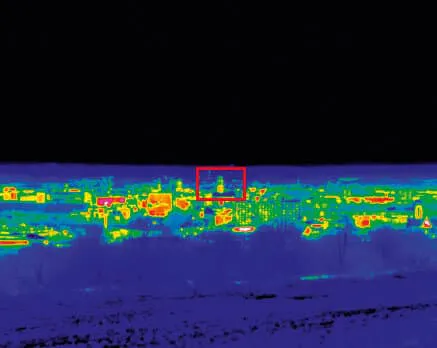 Super Zoom Thermal Image of the City Hall in Dresden