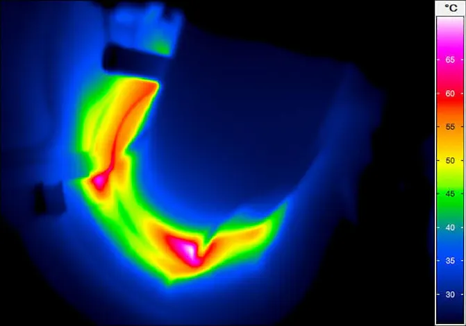 Heating of synthetic substance under vibration