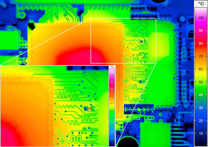 Micro-thermography with detailed image
