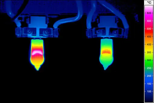 On-glass-measurement of lamps