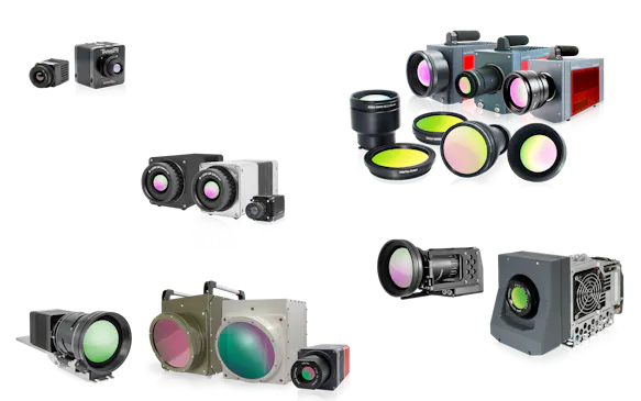 InfraTec product range of infrared cameras