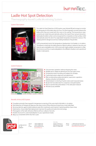 InfraTec Ladle Hot Spot Detection Flyer