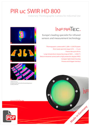 InfraTec PIR uc SWIR HD 800 Flyer