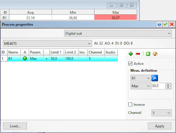 InfraTec Thermography Software IRBIS 3 – Temperature Thresholds